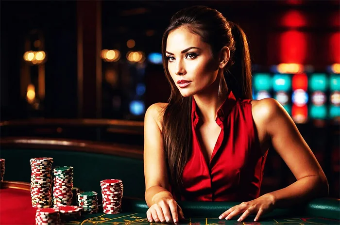 Suasana meja kasino live untuk sesi permainan SVIP2